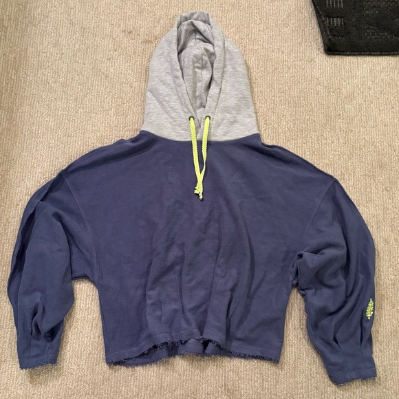 NWT Free People x FP Movement End Game Hoodie in Blue Combo - Picture 8 of 15